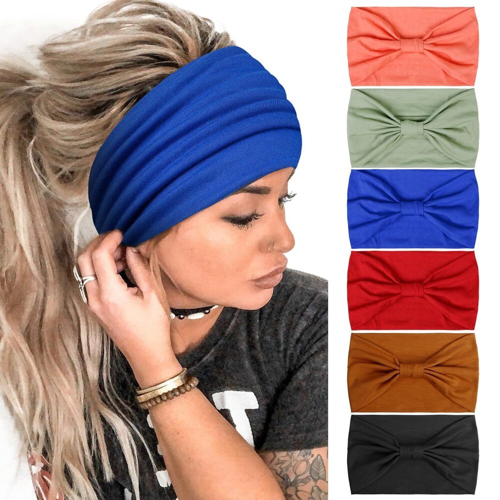 2099 Headbands African Boho Wide Hairband Headband Knotted Head Wraps Head